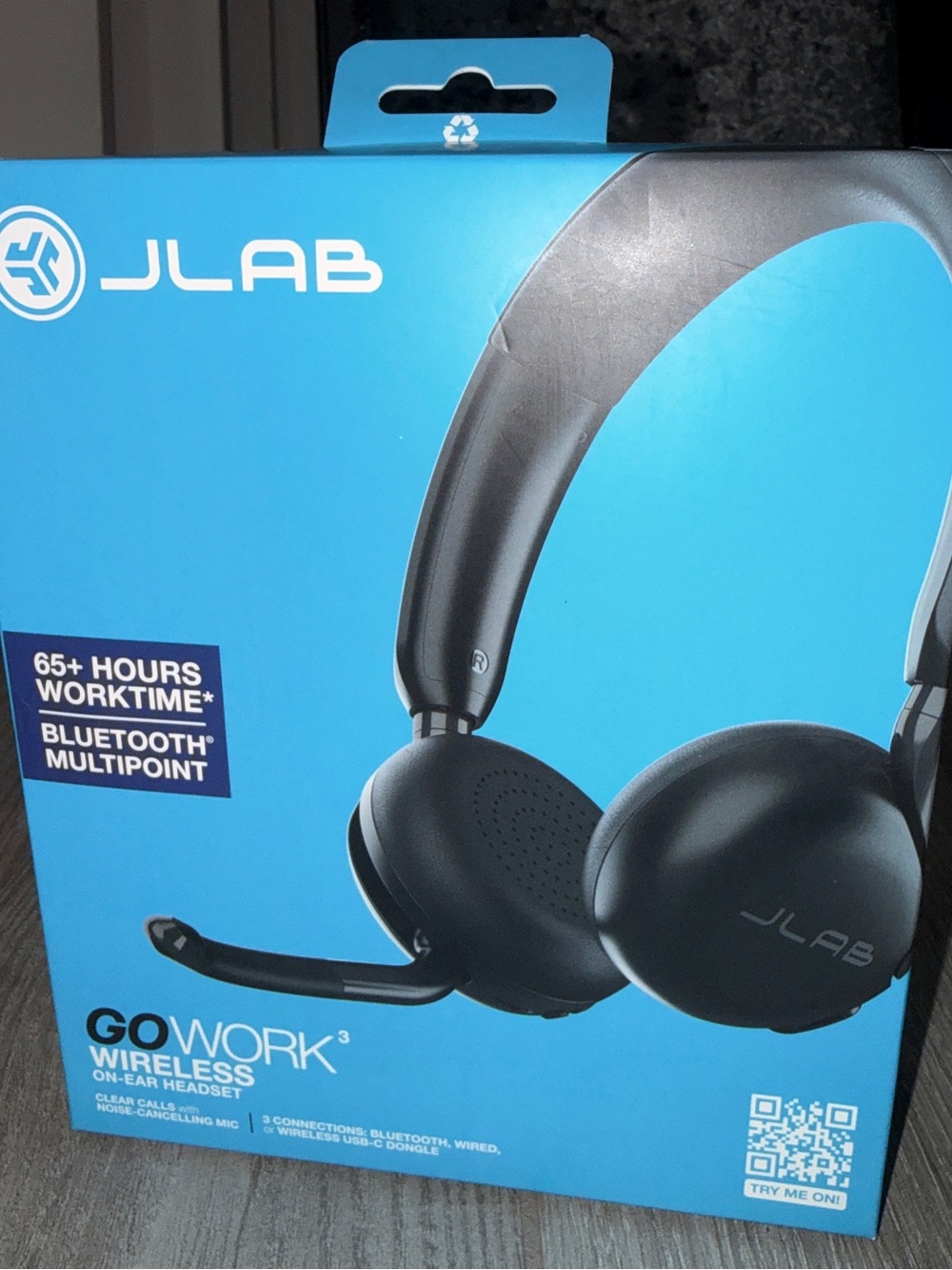 JLab GO Work 3 Wireless Headset Black NEW Factory Sealed